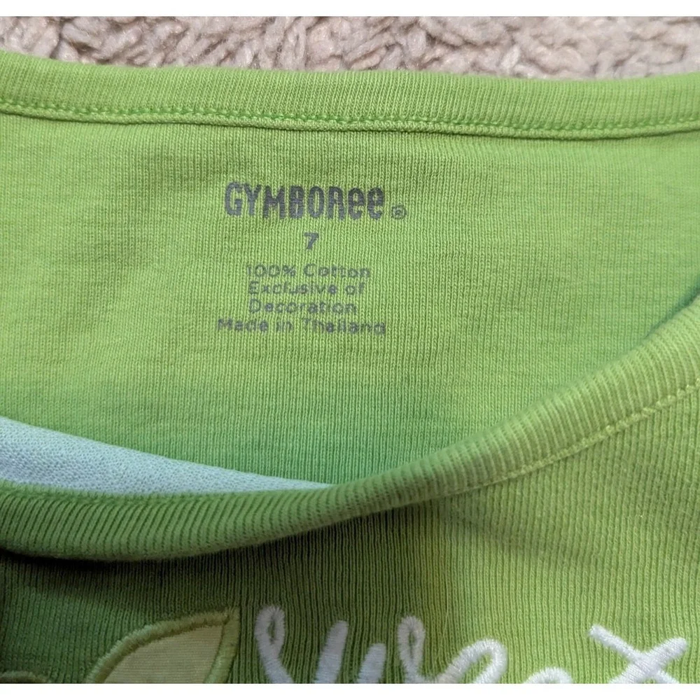 Gymboree Very Cherry Girls Top Sz 7 Fruit Summer Ruffle Sleeve 100% Cotton Bling